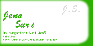jeno suri business card